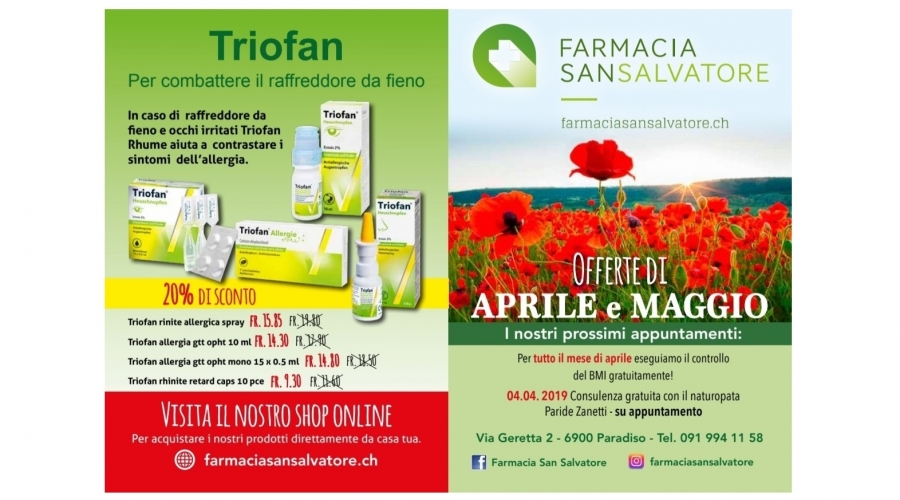 PROMOZIONI APRILE - MAGGIO 2019