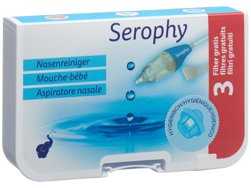 SEROPHY aspiratore nasale  1 pezzo & 3 filtri