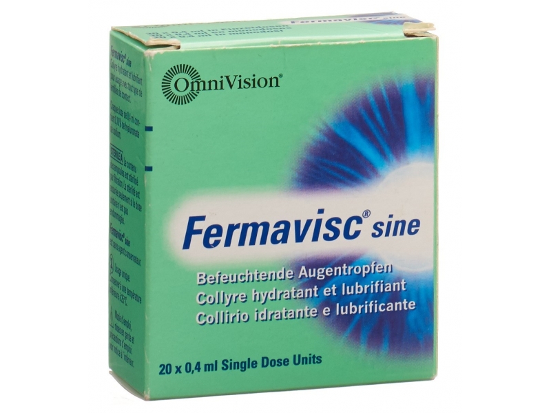 FERMAVISC sine gouttes ophtalmologiques 20 monodoses de 0.4 ml