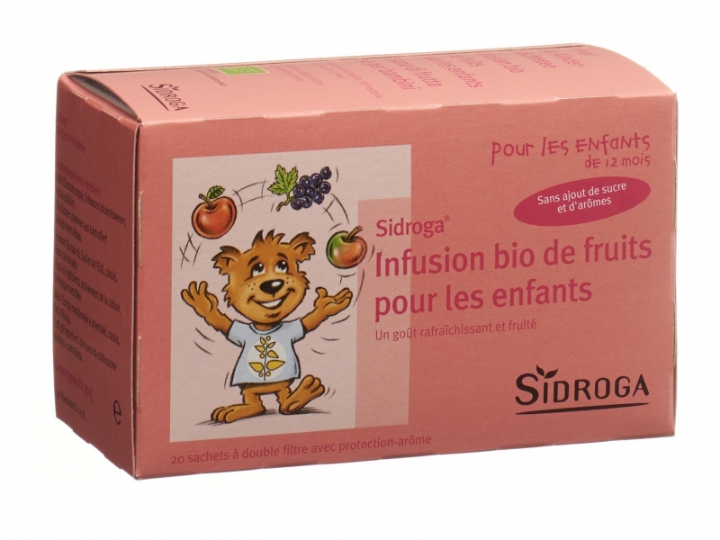 SIDROGA Infusion de fruits bio pour les enfants 20 sachets 1.5 g